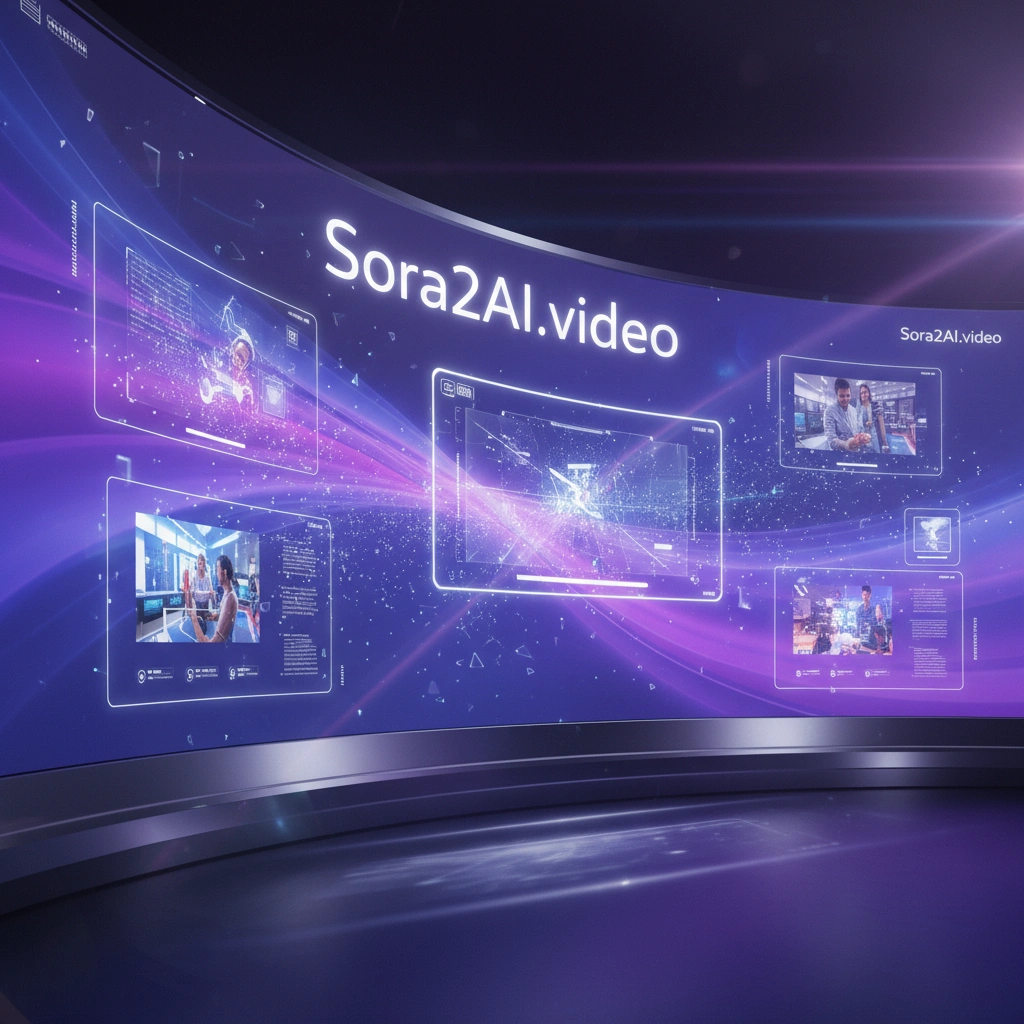 Sora 2 AI Video generator platform with modern interface